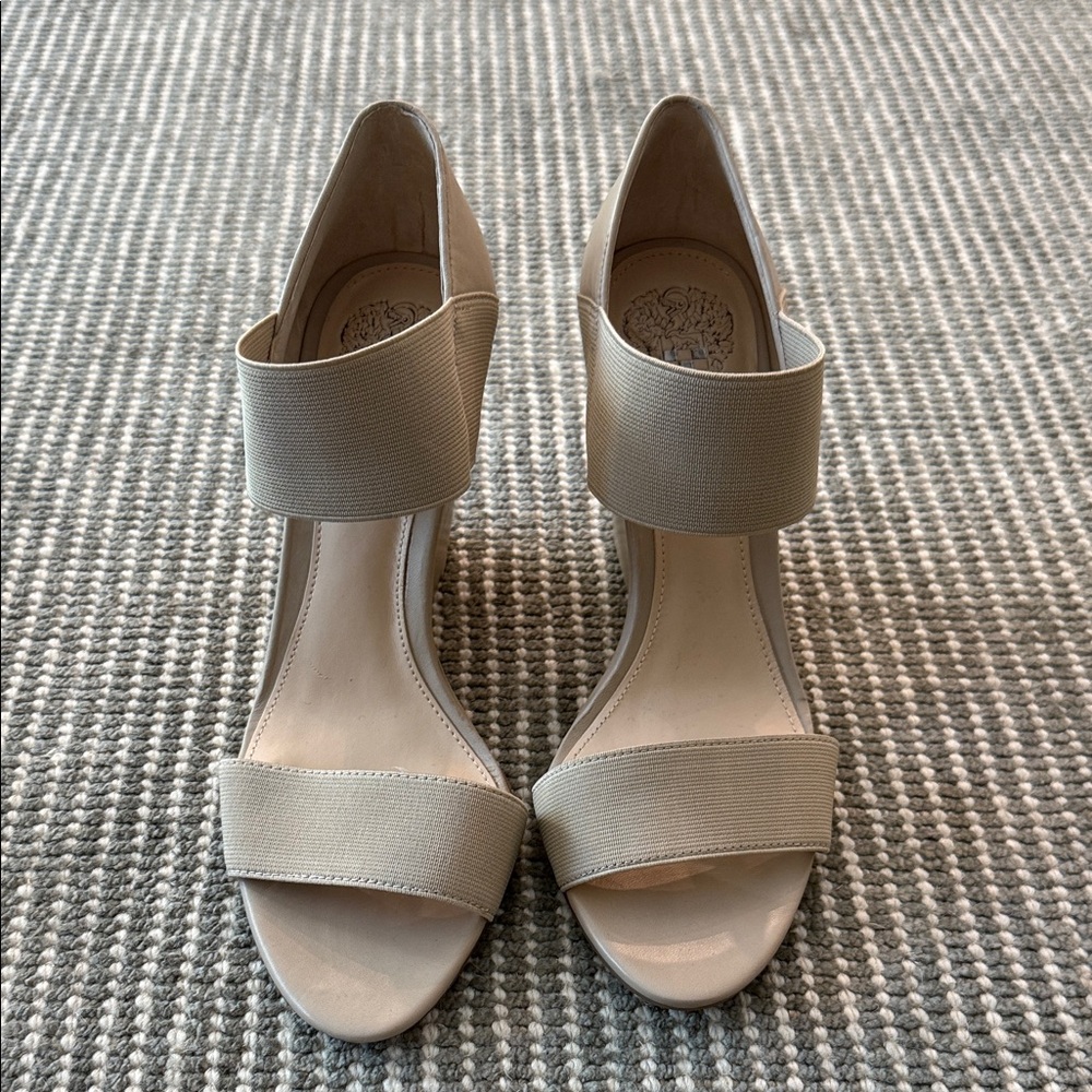 Vince Camuto Tan Wedge Sandals